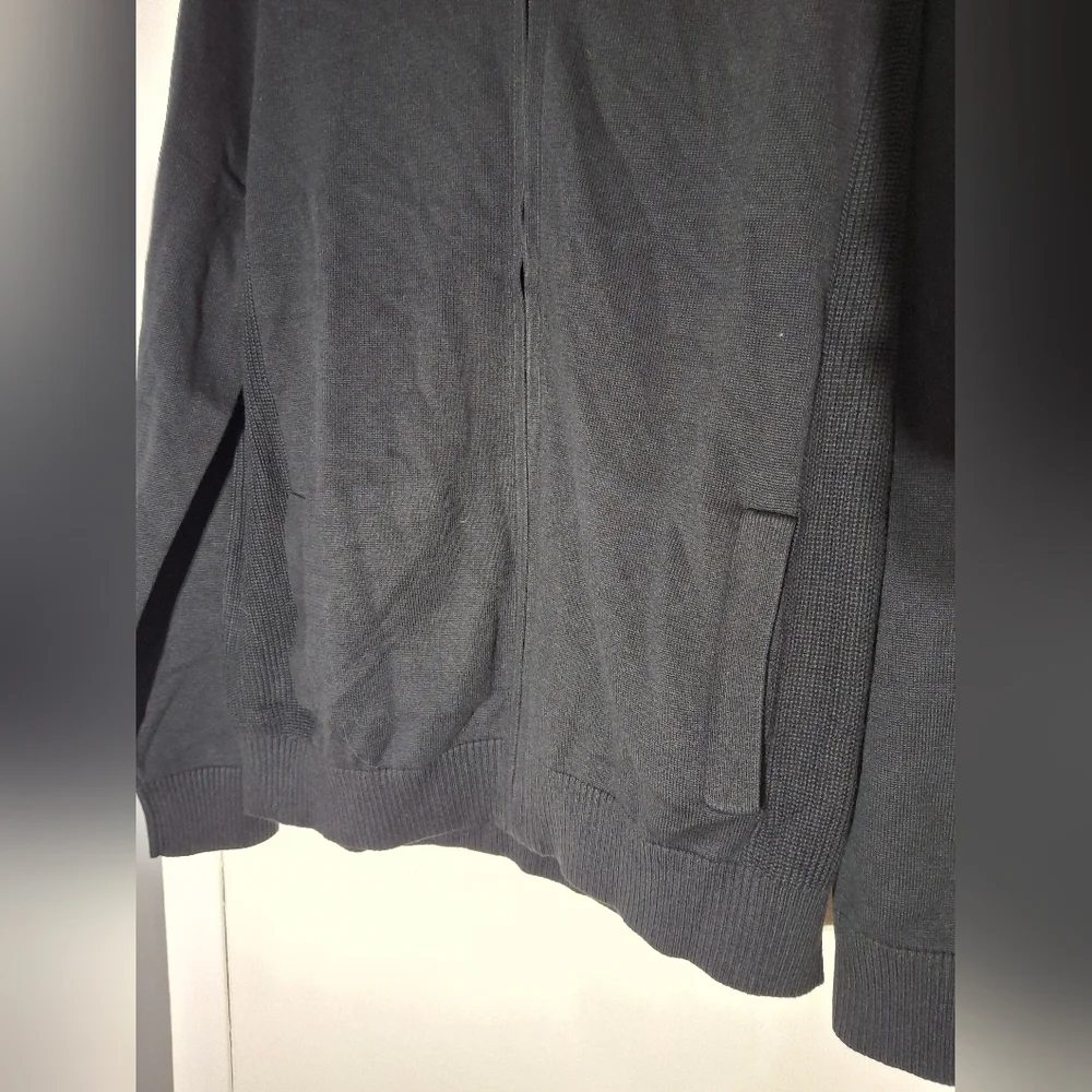 Lands' End Black Zip-Up Sweater